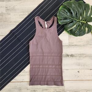 Lululemon Gleam And Glow Racerback Tank Top Frosted Mulberry Size 4